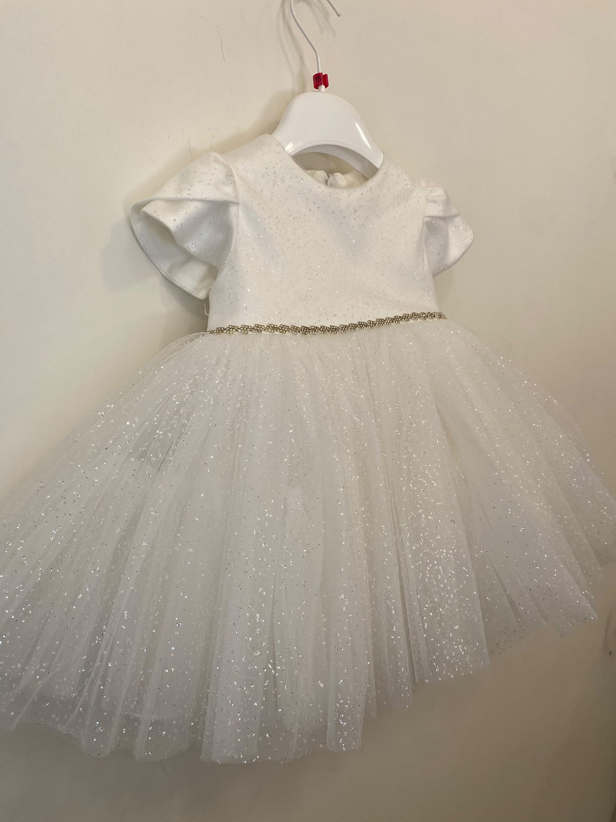 Abito da Cerimonia Bimba in Tulle Glitterato con Maxi Fiocco 👧✨⭐