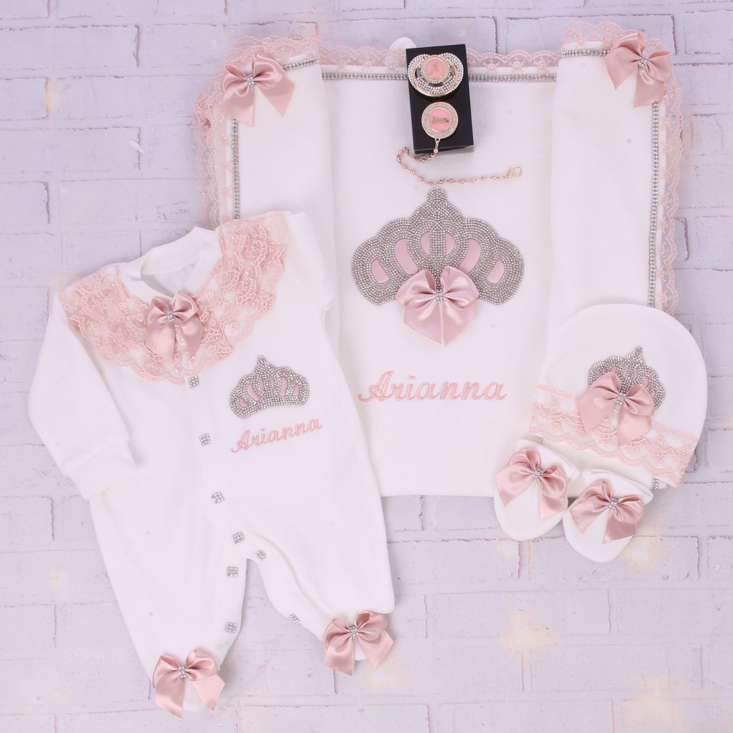 Set nascita bimba con ciuccio