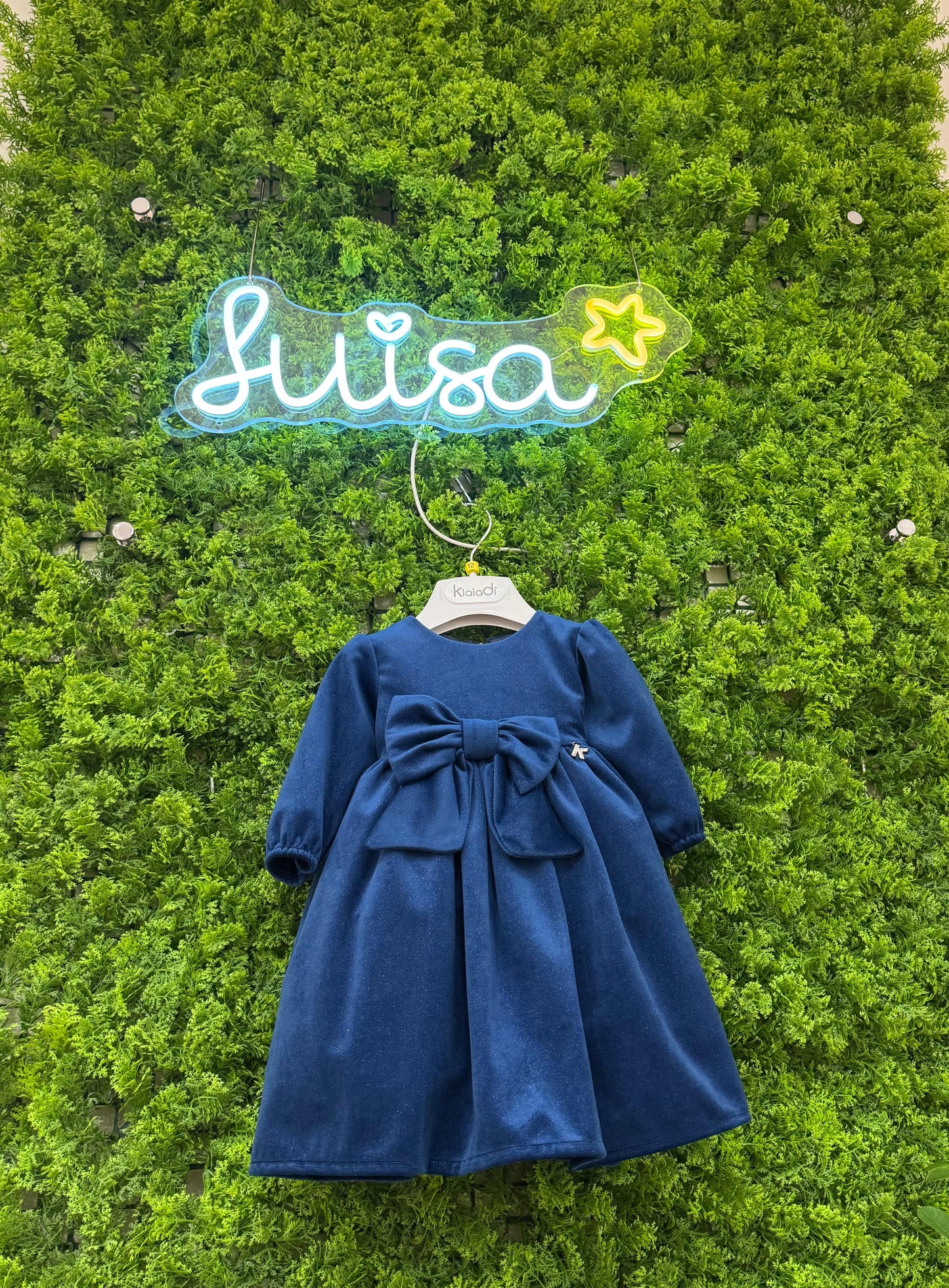 Vestito in velluto blu