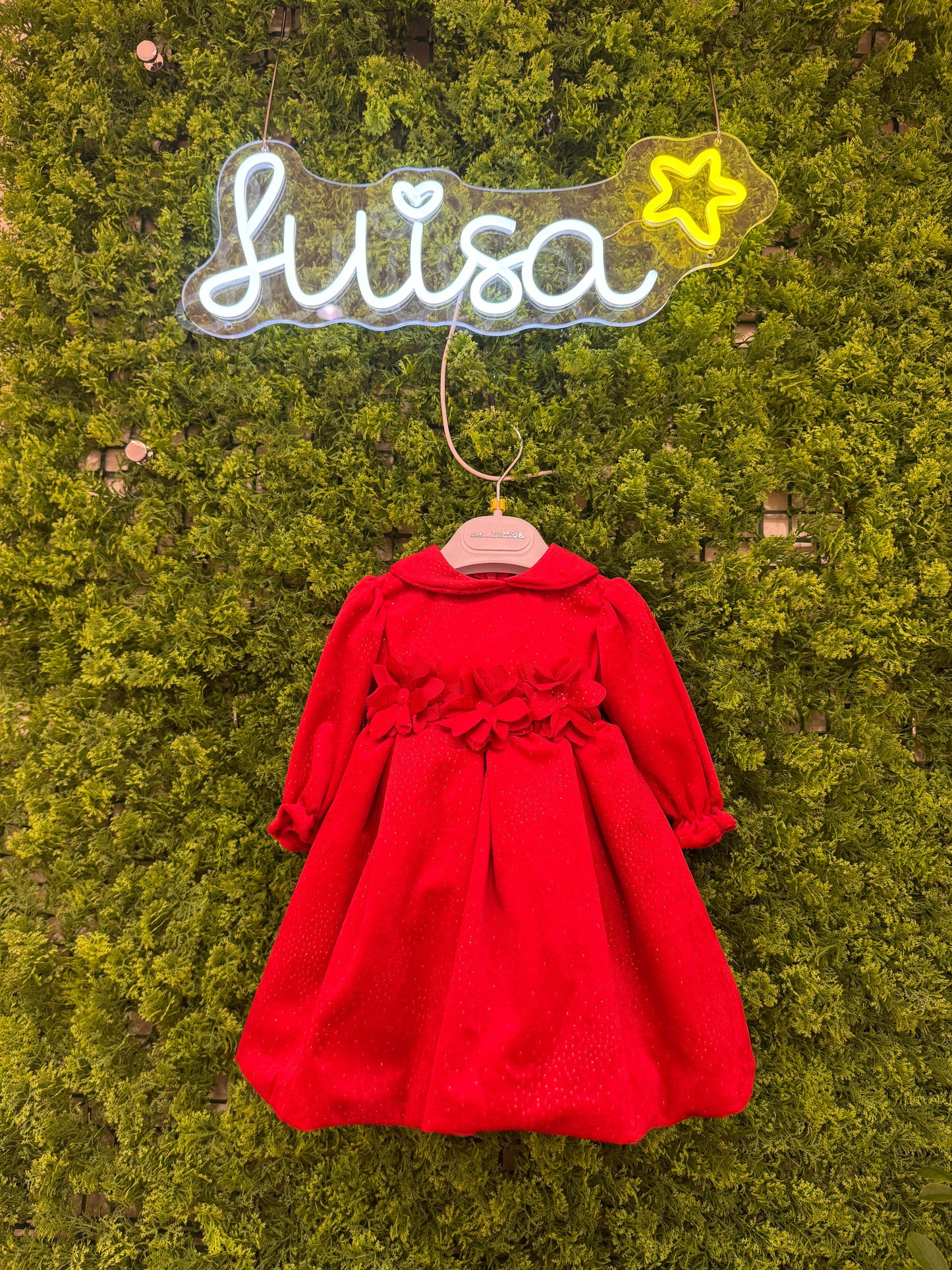 Vestito in velluto e glitter oro