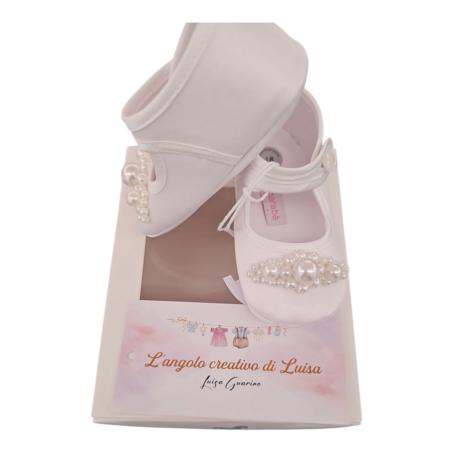 Ballerine in mikado con perle