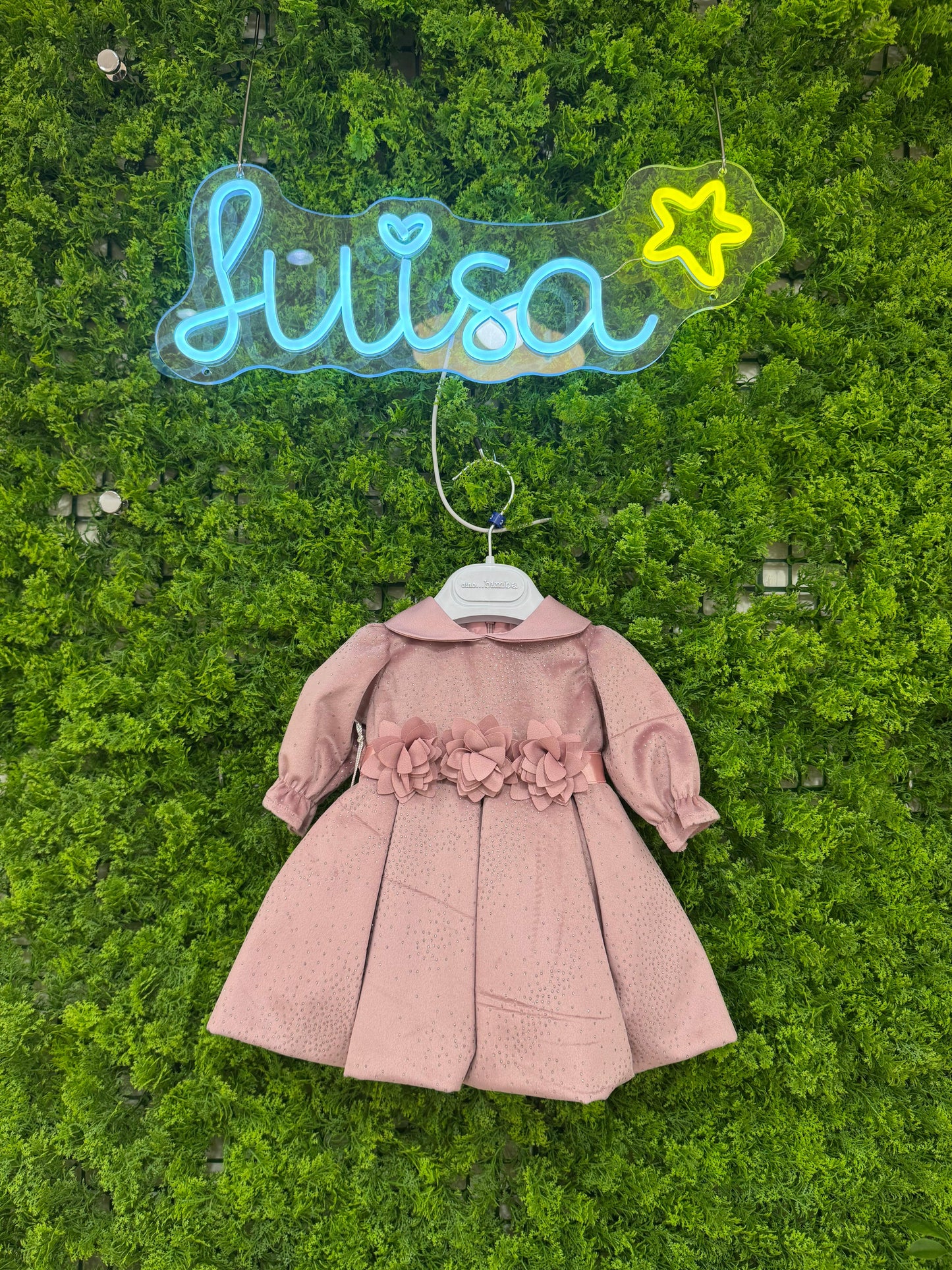 Abito in velluto rosa