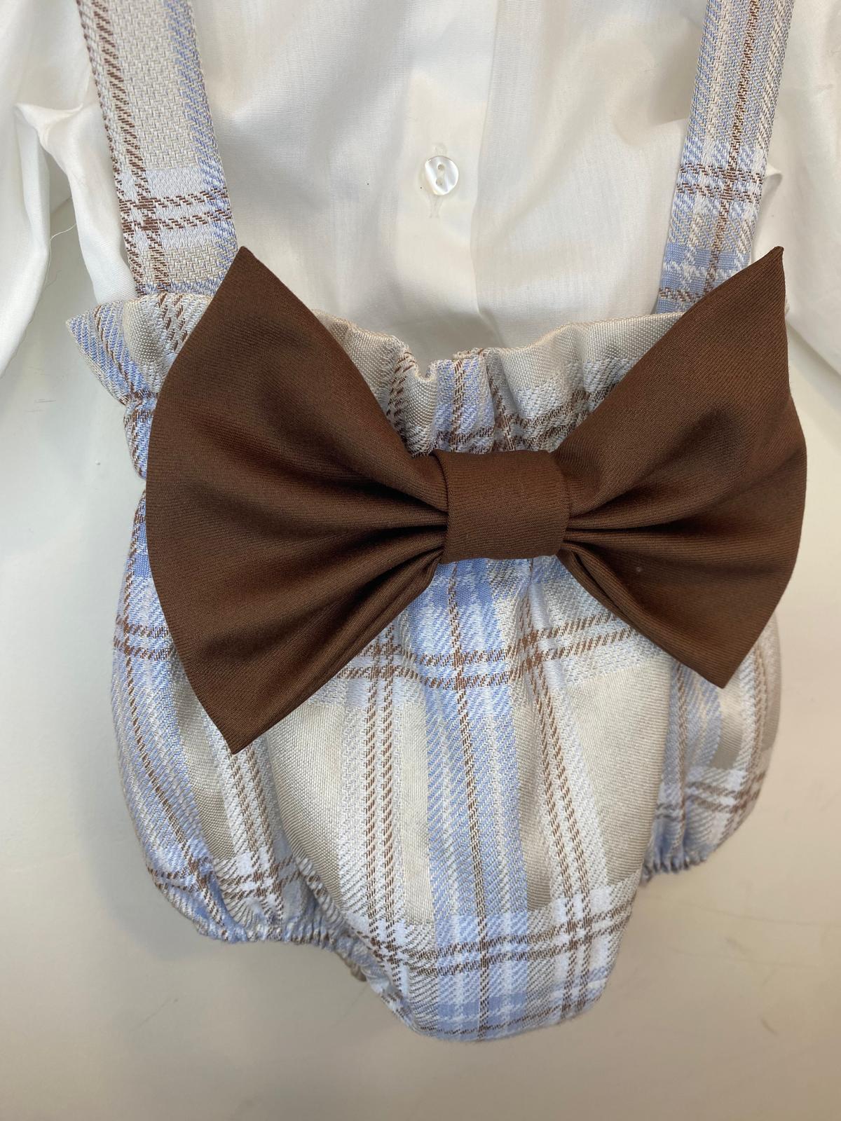 Completo Elegante Bimba 2 Pezzi Tartan con Maxi Fiocco 👧✨⭐