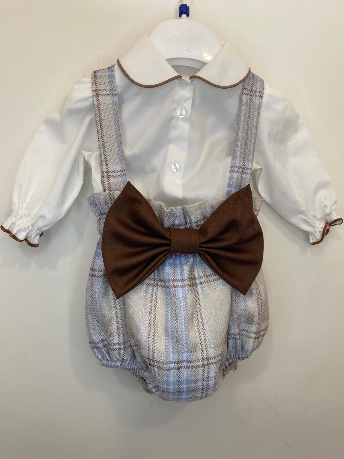 Completo Elegante Bimba 2 Pezzi Tartan con Maxi Fiocco 👧✨⭐