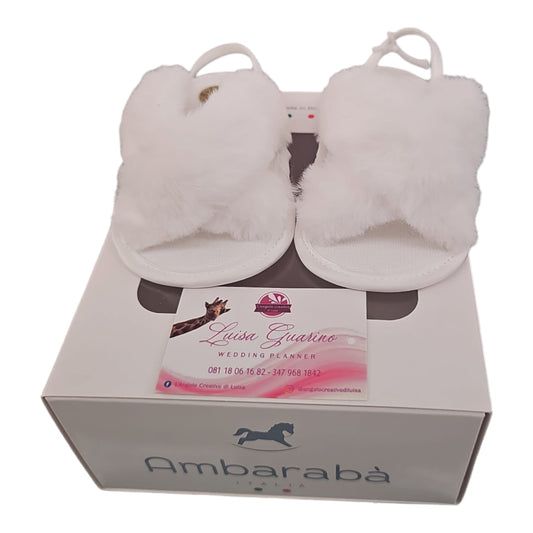 Scarpe peluche bianche