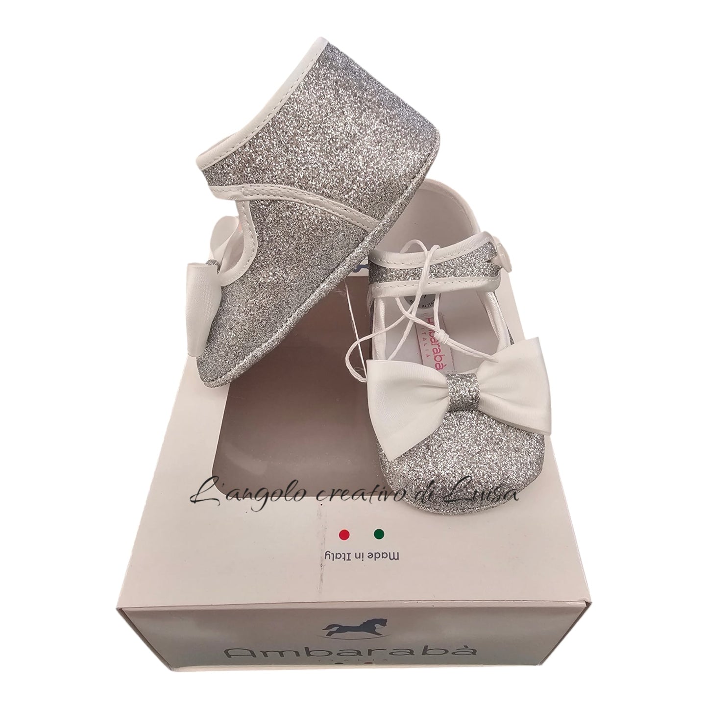 Ballerine glitter argento