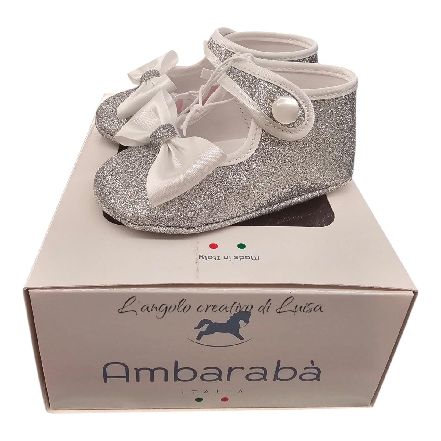 Ballerine glitter argento