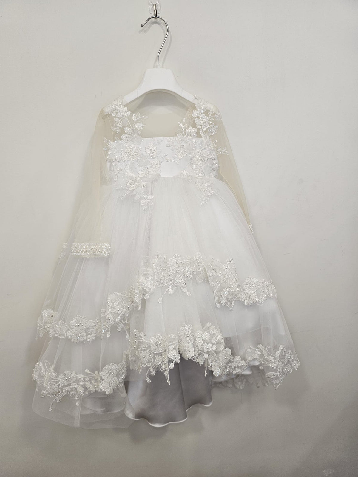 Abito da Cerimonia Principessa con Maxi Fiocco e Pizzo ✨👑