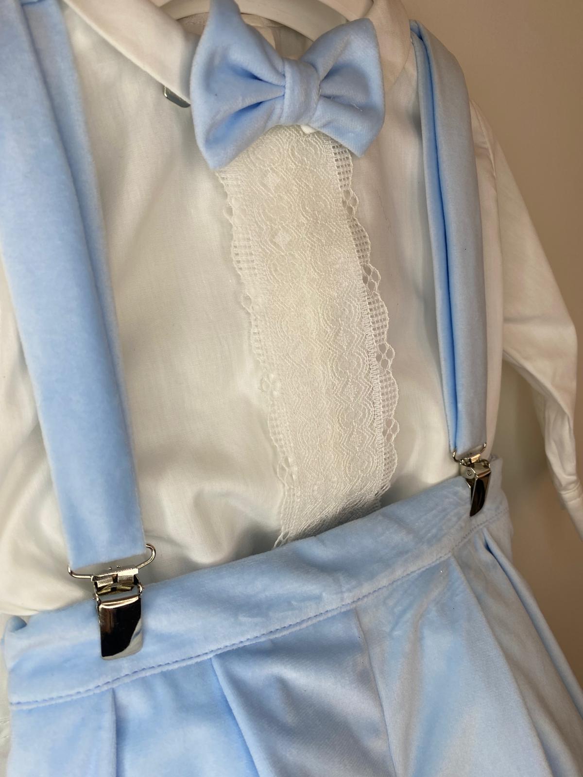 Completo Elegante Bimbo 2 Pezzi in Velluto con Camicia in Pizzo 👦✨⭐