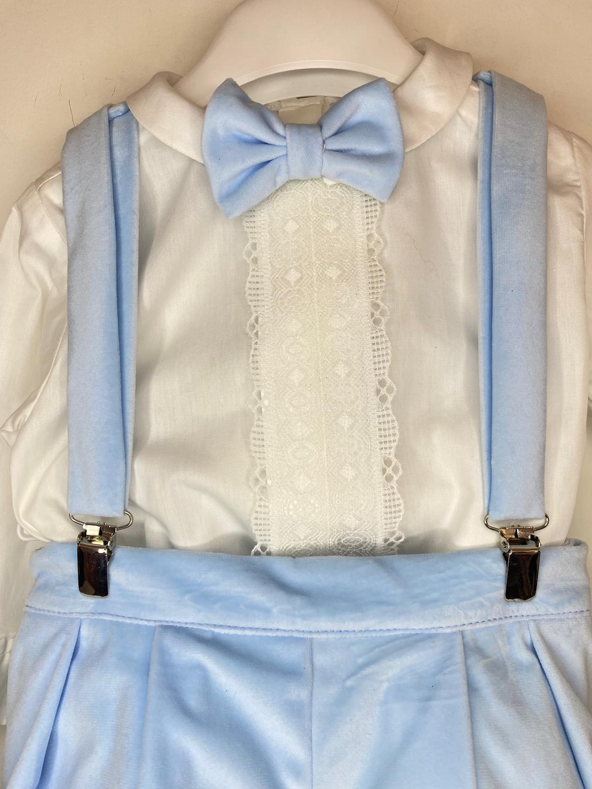 Completo Elegante Bimbo 2 Pezzi in Velluto con Camicia in Pizzo 👦✨⭐
