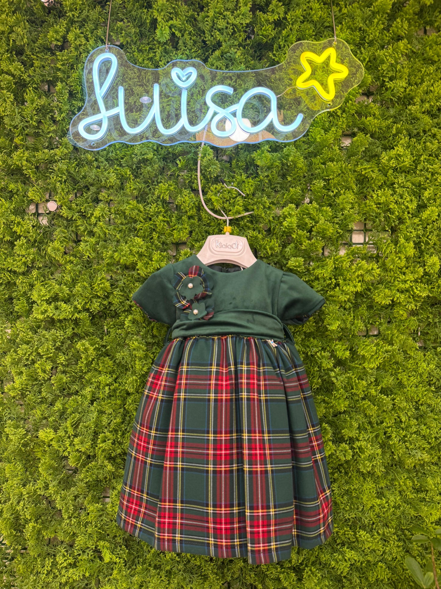 Vestito in velluto verde