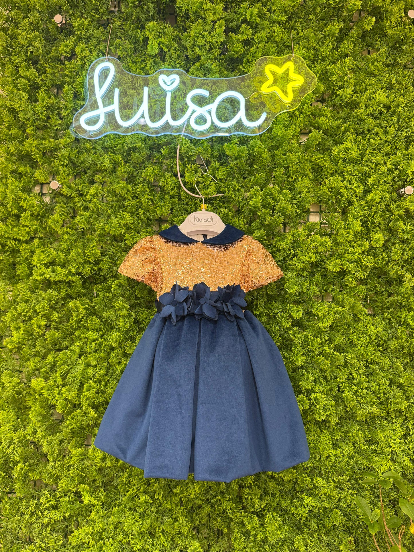 Vestito velluto e paillettes